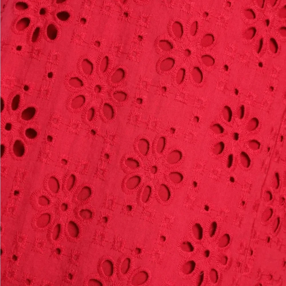 Lulu’s Adoring Days Berry Pink Eyelet Ruffled Asymmetrical Dress - Picture 7 of 12